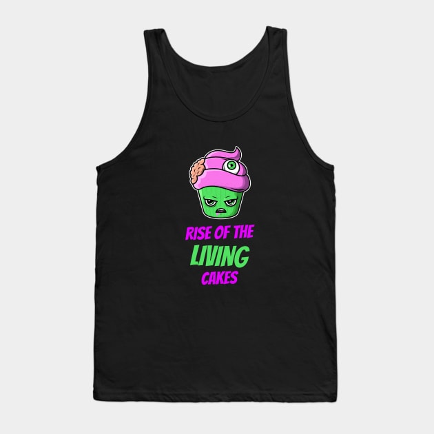 Halloween Cute Cupcake Zombie Tank Top by SpookyHalloween